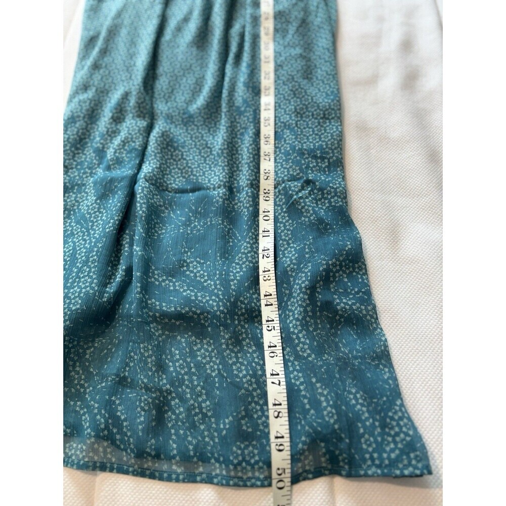 Soft Surroundings Sleeveless Teal Blue Maxi Dress With Smocked Waist Women’s PL - Picture 5 of 6